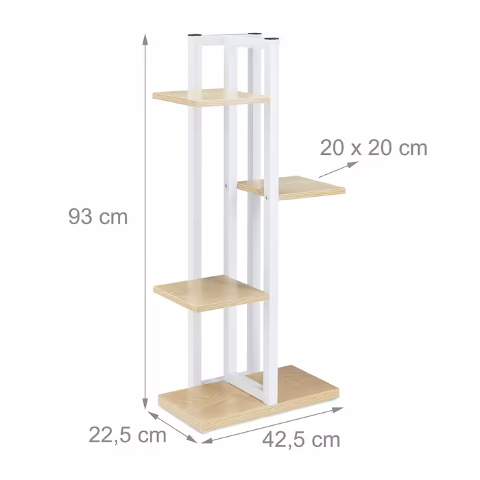 Relaxdays Metal Flower Shelf