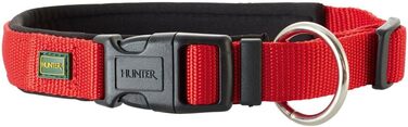 Нашийник для собак HUNTER Neopren Vario Plus, червоно-чорний, L-XL/2,5, міцний нейлон, м'яка неопренова підкладка, регульований, з поглиначем ривка, зручний, легкий у догляді