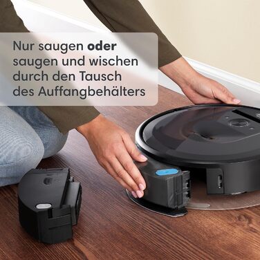 Робот-пилосос iRobot Roomba Combo i8+ з авто-дозаправкою та миттям підлоги, картографією, PrecisionVision Navigation та розпізнаванням об'єктів