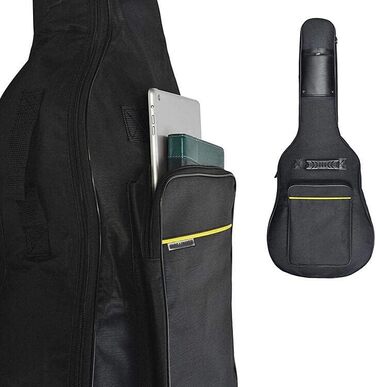 Чохол для гітари Oxford-Nylon, водонепроникний, з кишенями, для акустичної/класичної гітари, укулеле, бас-гітари (39'', 40'', 41'', чорний)