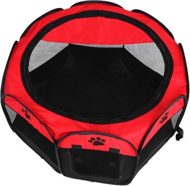 Клітка-вигул для собак та тварин Greensen Faltbar (600D Oxford), червона