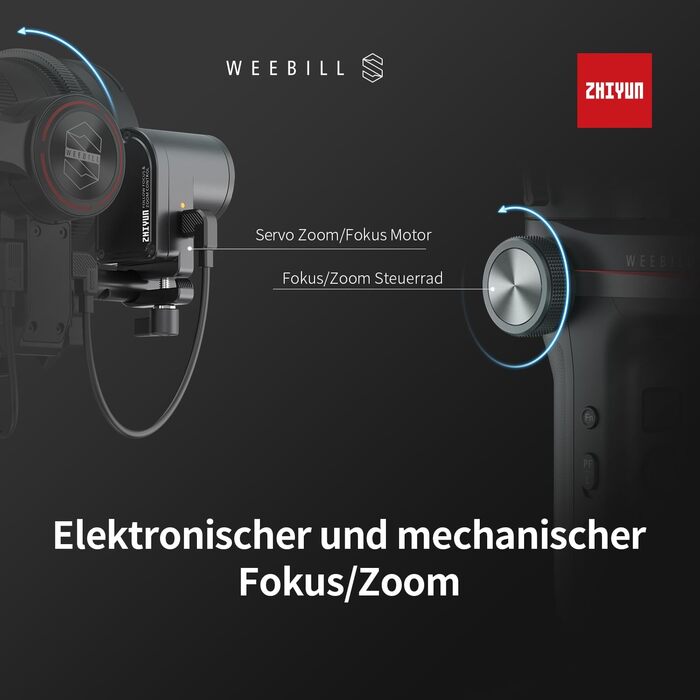 Zhiyun Weebill S: Стабілізатор камери з 3 осями для DSLR та Mirrorless, легкий, динамічний, сумісний з Canon/Sony/Panasonic/Nikon/Fujifilm