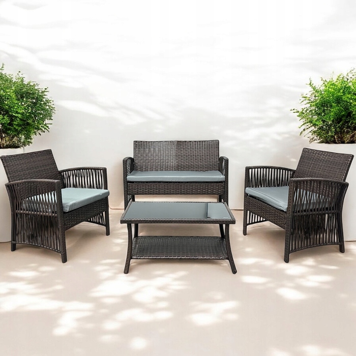 Комплект садових меблів Ideal Garden з техноротанга, багатоколірний, 4 предмети