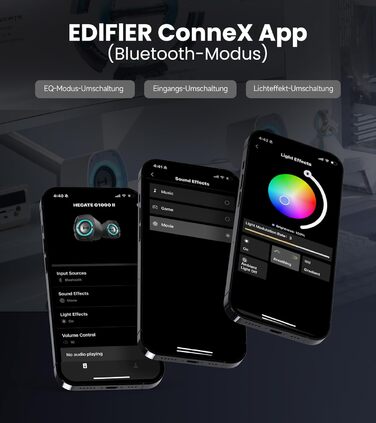 Edifier G1000 II - Комп'ютерні колонки, ігрові, RGB-підсвітка, Bluetooth/USB-C/AUX, для PC/PS5/Switch (Білий)