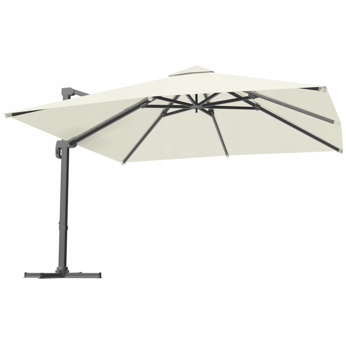Парасолька садова з бічним стійкою GardenLine, бежева, 250 x 250 см