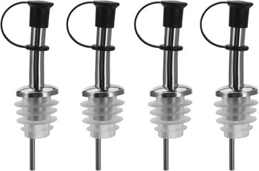 Виливаючі насадки Westmark 2 для пляшок з алкоголем, олією, оцтом (2 шт.) з металевим кільцем та повітряною трубкою, нержавіюча сталь, натуральний корк