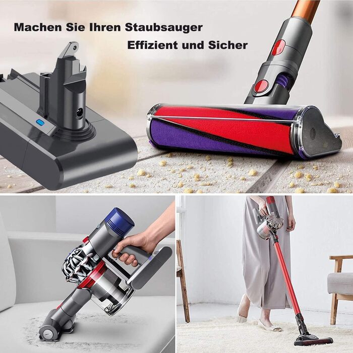 Замінний акумулятор Dyson V6 6000mAh (6.0 Ah) для пилососів DC58, DC62, DC59, DC61, DC72, DC74, SV03, SV05, SV06, SV07, SV09