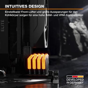be quiet! Dark Rock Elite - Повітряний кулер з високою продуктивністю, 7 теплових трубок, вентилятори Silent Wings 120mm та 135mm PWM, тиха робота, Speed Switch