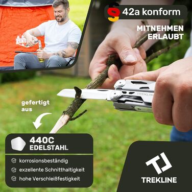 Мультитул Wood Raptor Standard: мультифункціональний ніж для виживання, кемпінгу та повсякденного використання (35+ функцій) з нержавіючої сталі