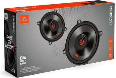 Автомобільні динаміки JBL Club 522F 135 Вт 13 см, 2-смугові, чорні, Harman Kardon