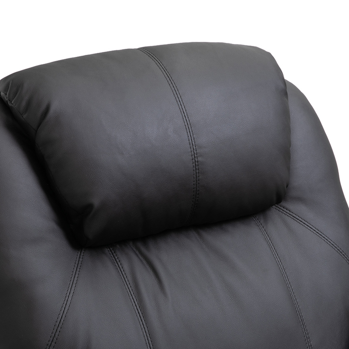 HOMCOM Electric Massage Chair, 165° Reclining, 5 Massage Modes, Footrest, Remote Control, Recliner, Faux Leather, Black, 84x92x109cm | Aosom