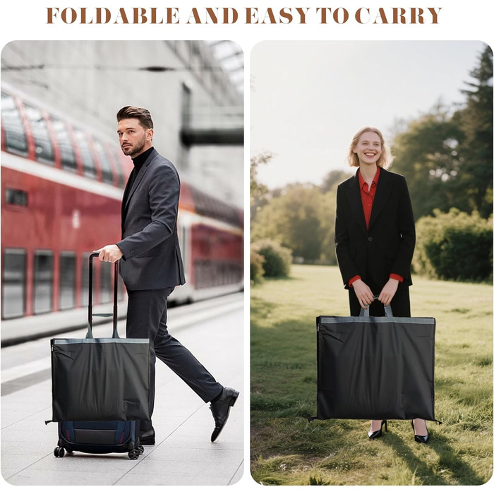 Чохли для одягу 4 шт. 60x180 см, дихаючий матеріал, з ручками, на блискавці, з віконцем. Захист для костюмів, пальто, суконь.