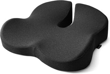 Ергономічна подушка для сидіння на стілець з Memory Foam: для офісу, дому, подорожей. 3D дизайн, дихаючий чохол, антиковзке покриття