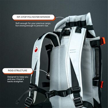 Рюкзак-переноска для собак Little Chonk Maxine One Medium, чорний, для середніх порід, регульований, для подорожей та хайкінгу