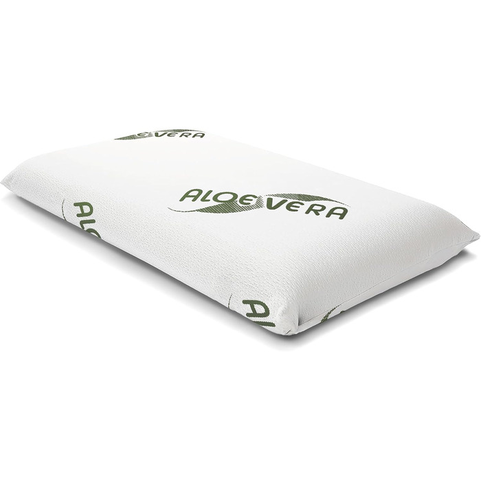 Seven-Sleep Orthopedic Neck Pillow - Head pillow made of pressure-equalizing Visco-Gel foam (Memory Foam) with Aloe Vera cover - Pillow in 70x42cm size, 15cm height