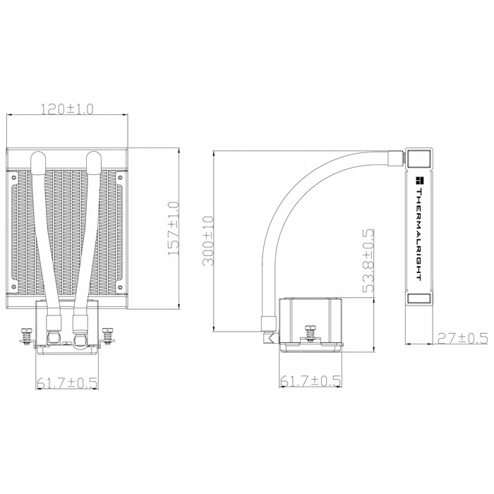 Рідинне охолодження процесора Thermalright Aqua Elite 120V3