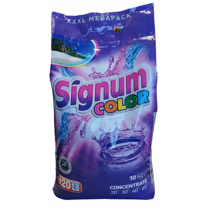 Концентрований пральний порошок Signum Clovin для кольорових речей, 10 кг (120 прань)