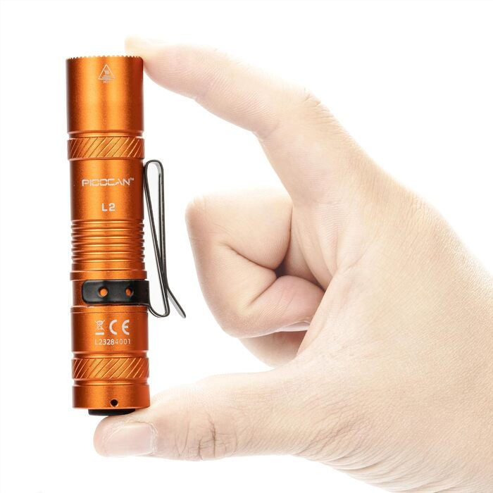 LED ліхтарик Klein 1200 люменів, перезарядний, 4 режими, міні, для кемпінгу, риболовлі, туризму, ремонту та надзвичайних ситуацій (помаранчевий)