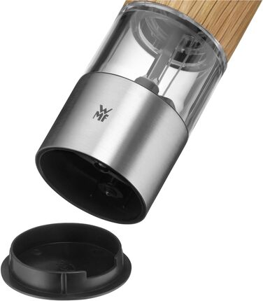 Електричний млинок для солі та перцю WMF Ceramill, 21,5 см, нержавіюча сталь Cromargan, керамічний механізм, дуб
