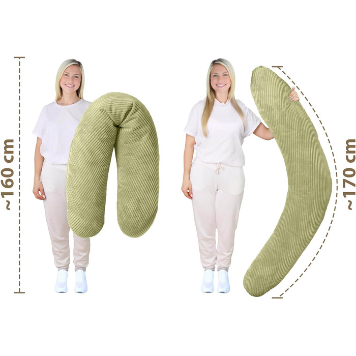 Подушка для годування Amilian Stillkissen XXL 170 см - для вагітності та годування - знімний чохол