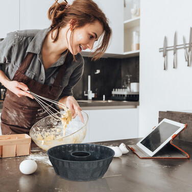 Relaxdays Bundt cake pan, speckled grey