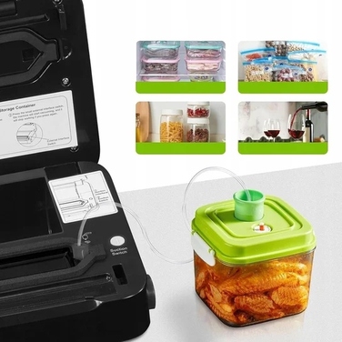 Вакууматор Bonsenkitchen VS3802 для продуктів харчування, сріблястий