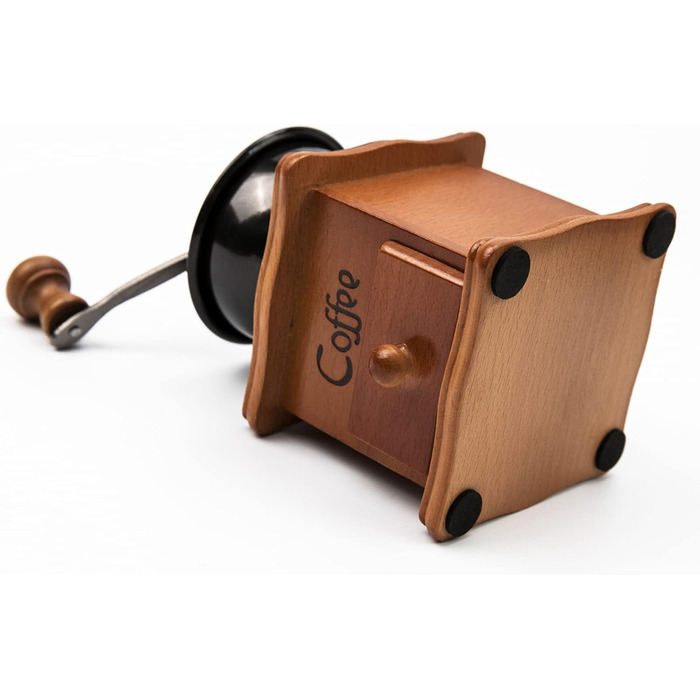 Ручна кавомолка Vintage: антична дерев'яна кавомолка з регулюванням ступеня помелу для дому, офісу та подорожей