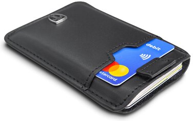 Слимок гаманець-картхолдер TRAVANDO Dallas для чоловіків, RFID захист, на 12 карт, чорний