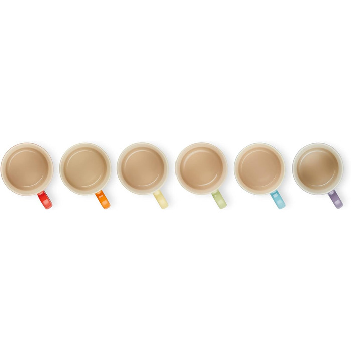 Le Creuset 6-Piece Cappuccino Cup Set, 200 ml each, Rainbow, 79114208359030