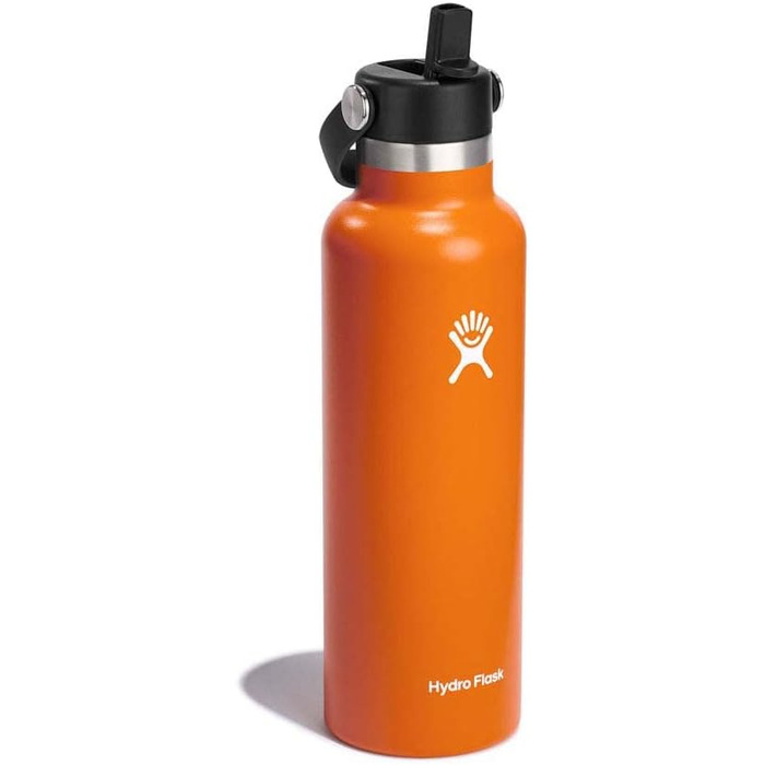HYDRO FLASK - 21oz (621ml) Water Bottle with Straw Lid - Vacuum Insulated, Reusable Stainless Steel Bottle - Leak-Proof Lid - Hot & Cold - Small Opening - Mesa