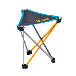 Стілець для кемпінгу Uquip Trinity M Mini – легкий, триногий, 150 кг, блакитний/жовтий, середній