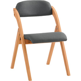 SoBuy FST92-GR Folding Chair Kitchen Chair with Padded Seat and Backrest Green WxHxD approx.: 47x77x60cm Green (1 Chair, Dark Grey)