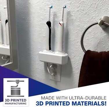 Electric Toothbrush Holder, Wall Mount, Oral-B, 2 Chargers, GFCI/Decora Single Standard Vertical