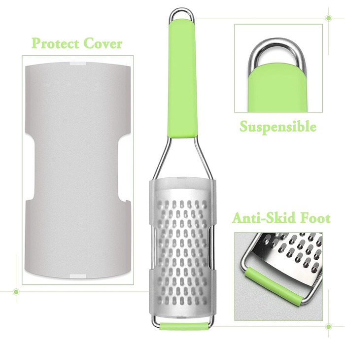 Lemon Zester, Cheese Grater, Citrus Zester, 3 Pack, 304 Stainless Steel, a sharp tool for Parmesan cheese, ginger, garlic, nutmeg, chocolate, vegetables, fruit, dishwasher safe, with