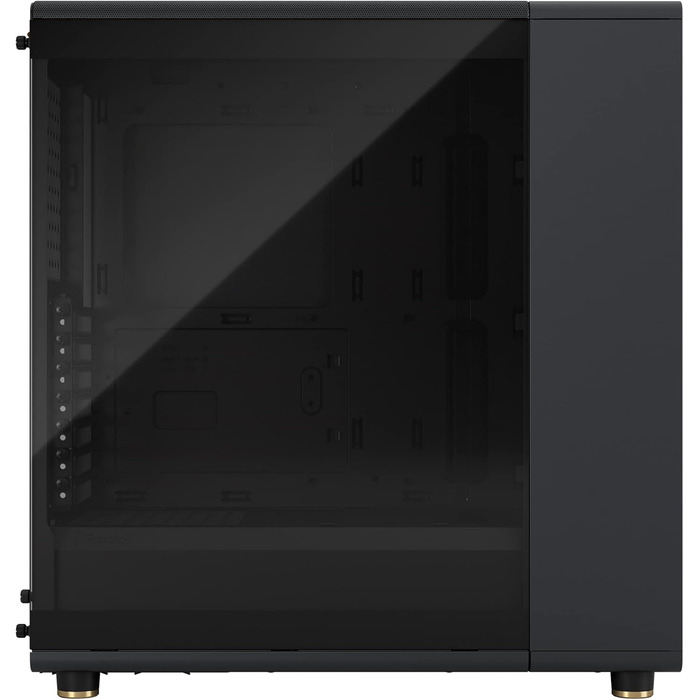 Комп'ютерний корпус Fractal Design North Charcoal Black TG Dark з темним склом, фасад з горіхового дерева, 2 вентилятори 140 мм, USB Type-C, Mid-Tower ATX
