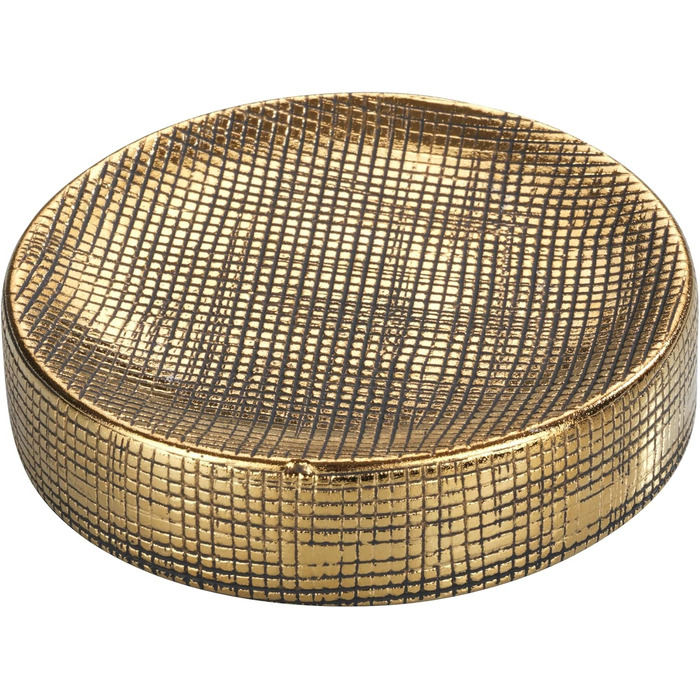 Підставка для мила WENKO Rivara, керамічна, золота, Ø 10 x 2,5 см