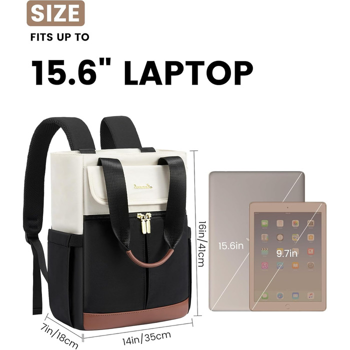 LOVEVOOK Рюкзак для жінок, великий, 15.6