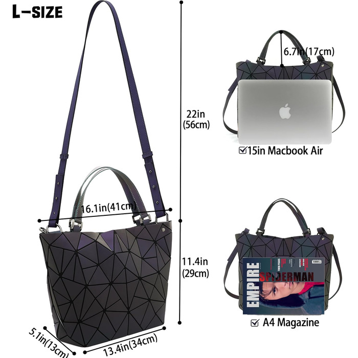 Геометричний гаманець жіночий світловідбиваючий, сумка крос-боді голографічна Geometrisches Portemonnaie CB-01-L