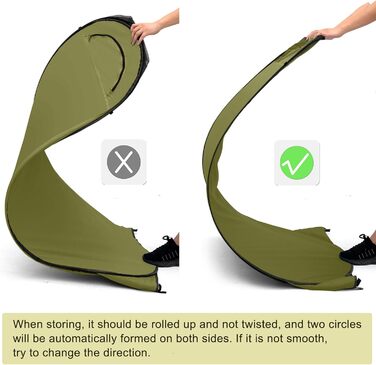 Brian & Dany Pop Up Camping Shower Tent - Portable Privacy Tent with Rainfly & Windows - Outdoor Changing Tent, UPF 50+ Waterproof, Green