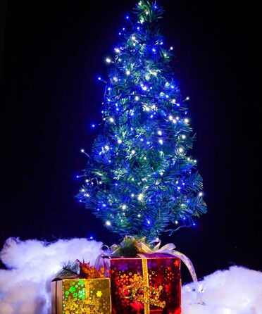 LED гірлянда WISD 13м, 200 LED, рожево-біла. Диммування, 12 режимів, таймер, EU штекер. Декор для ялинки, балкона, кімнати, саду.