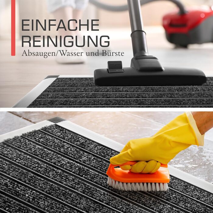 Aluminum Outdoor Doormat - 50x80 cm Non-Slip Shoe Mat - Rust-Proof Entry Mat for Home