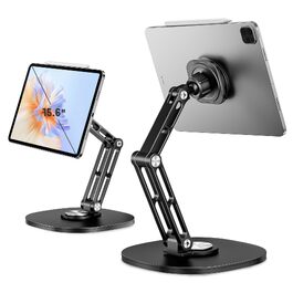 Магнітна підставка для планшета OHLPRO з алюмінію, тримач на стіл для iPad Pro/Mini/Air, iPhone, Kindle, Galaxy Tab та інших планшетів, чорний