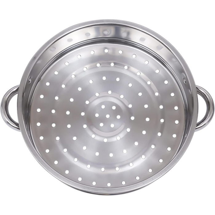 Паровар багаторівневий 5-ти ярусний, пароварка індукційна з нержавіючої сталі, парові грати, пароварка, каструля-пароварка з кришкою з термостійкого скла, діаметр 30 см