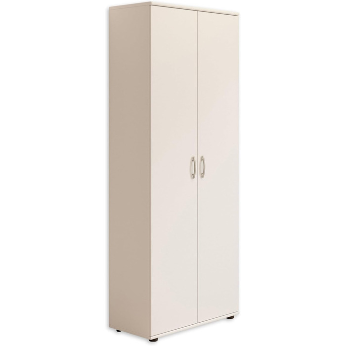 Stella Trading 3 Shoe Cabinet Tall, White - Versatile multipurpose cabinet with adjustable shelves - 70 x 176 x 35 cm (W/H/D)