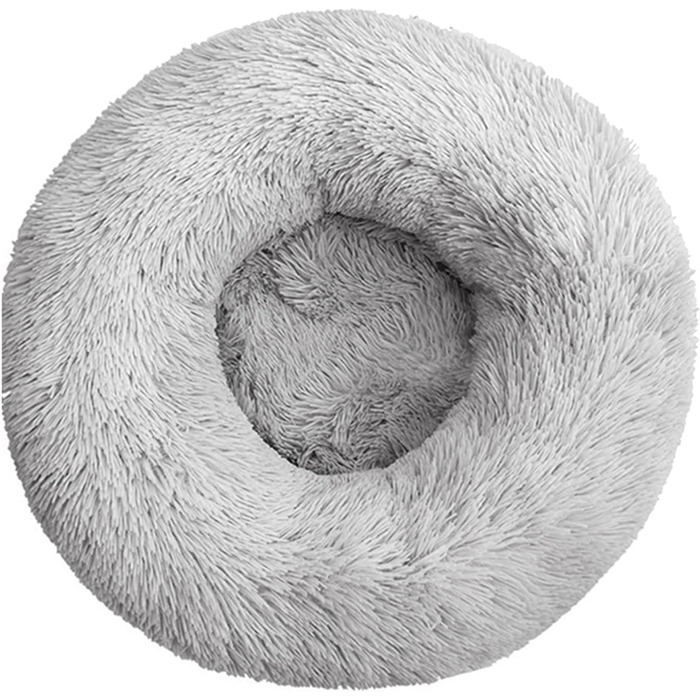 CALIYO Крісло-лежанка для собак та котів середнього розміру, м'яке, миється, діаметр 70 см (100 см), сірий