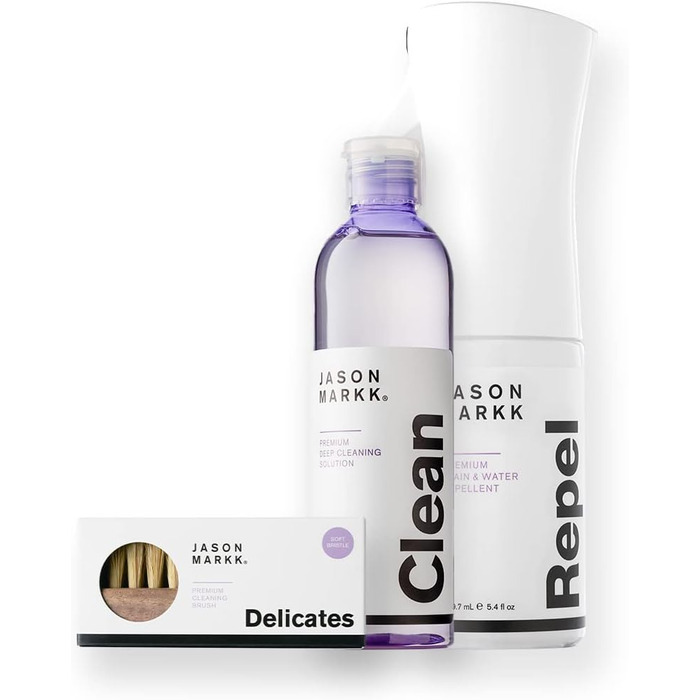Jason Markk Cleaning Brush and 8oz/236ml Deep Cleaner Set - For cleaning and maintaining shoes and various materials