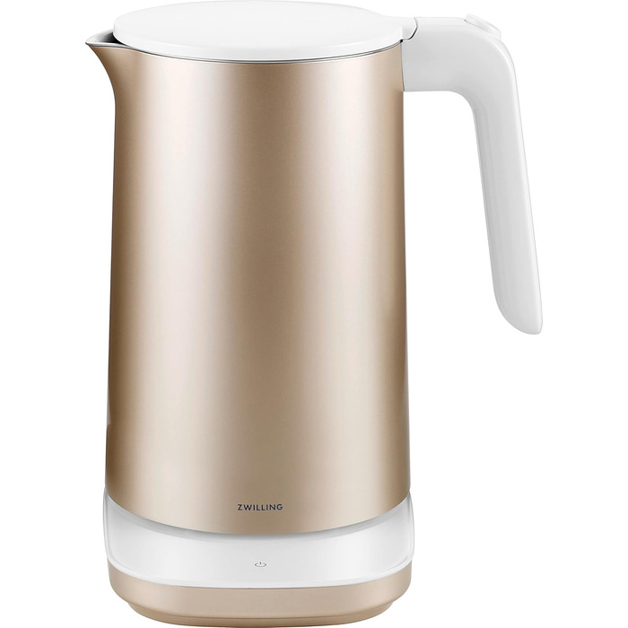 ZWILLING Enfinigy Water Kettle Pro with Temperature Setting, Stainless Steel Scale Filter & Keep-Warm Function, 1850 Watts, 1.5 Liters, Gold, Golden