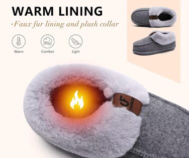 Тапочки жіночі COFACE, теплі, флісові, зимові, з рухомої підошвою, сірі (44 EU)