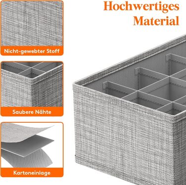 Lifewit 10-Piece Hemnes Organizer Set for Dresser, Changing Table, Closet Organizer, Drawers, Organization System for Baby Supplies, Children's Clothing, Socks, Bras, Underwear (3-Pack for 72*43*16cm Drawer)
