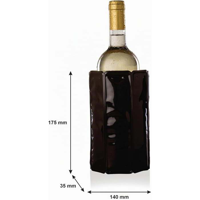 Активний охолоджувач для вина Vacu Vin Aktiv Weinkühler, чорний, 0.75-1.0 л